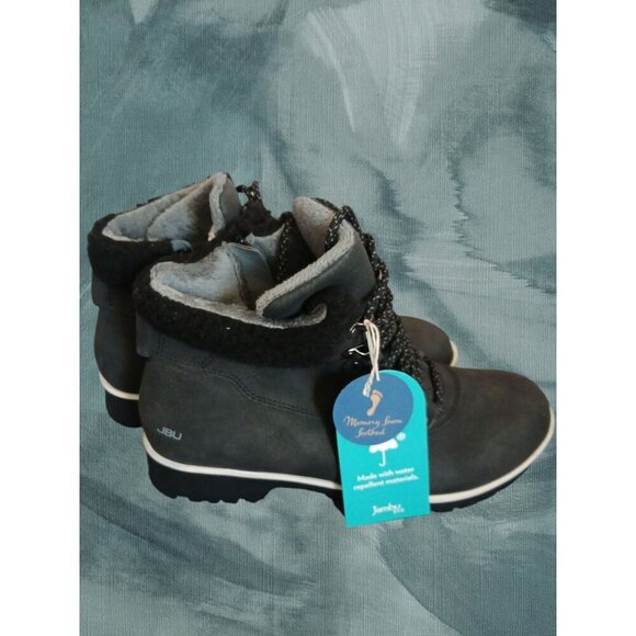 Jambu JBU W Black Waterproof Lace-Up Boots With Memory Foam Footbed size 7.5M - Picture 3 of 15